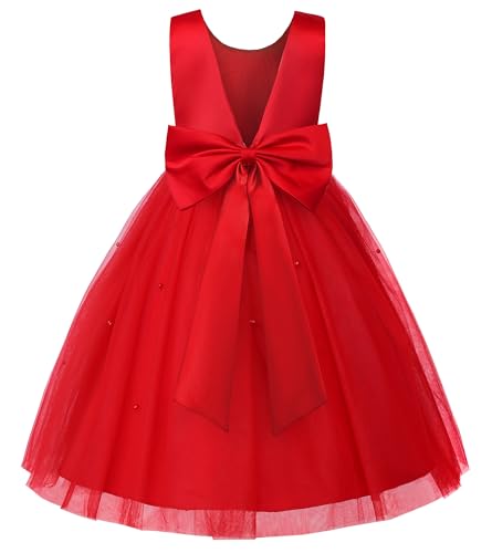 Image of JerrisApparel Flower Girls Dress Wedding Satin Dresses Princess Birthday Party Prom Ball Gown