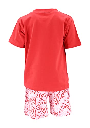 Image of Boys 2pc Shorts Set Outfit Short Sleeve Shirt with Classic Applique Print and Shorts