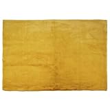 Paris Prix Tapis Imitation Fourrure Fin 120x170cm Moutarde