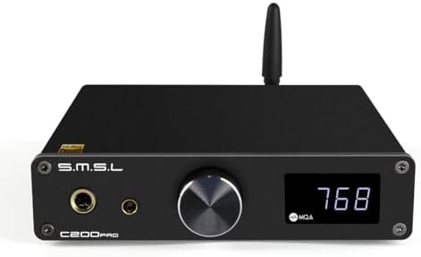 SMSL C200 PRO LDAC Headphone Amplifier, HiFi Digital-to-Analog Audio Converter ES9039Q2M XU-316 DSD512 32Bit/768kHz, USB Type C/Optical/Coaxial to 4.4mm/6.35mm/RCA/TRS DAC Amp for Gaming PS5/Switch/PC