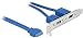 Produktbild Delock Slotblech 1 x 19 Pin USB 3.1 Pfostenbuchse intern > 1 x USB Type-C Buchse + 1 x USB Typ-A Buchse extern