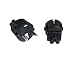 Produktbild DINIC Stromadapter, Netzadapter Schutzkontaktstecker CEE 7/7 auf C5 Stecker, Adapter (3 Stück, schwarz)