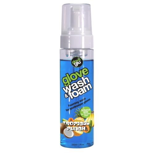 gloveglu Tropical Punch Goalkeeper Glove Wash & Foam, Tropical Fruit Scent, 200ml, Foaming Cleaner...