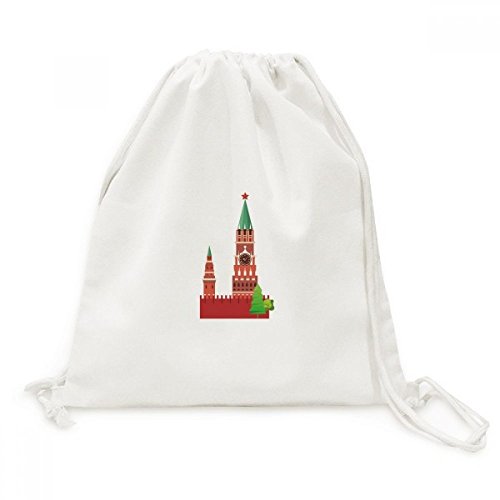 Toile Drawstring Backpack Russie Illustration : grand sac à dos cordon idéal pour voyage
