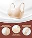 Sae Eleisa A Barely Feel Bras for Women(34B-42D),Full Coverage Smooth Wireless Bras for Women,Push Up Seamless Supportive Bra,Fashion Comfort Bralettes,Cornsilk 36D Nude