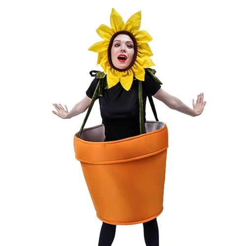 Disfraz De Maceta De Flores De Halloween | Cosplay De Planta De Maceta | Disfraz De Bon sái De De Mascarada Para Halloween, Fiestas De Disfraces