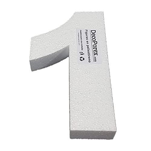 DecoPorex - Numero 1 da 20 cm di Altezza x 3 cm di...