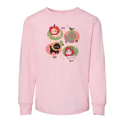 Kawaii Fruit Cats Toddler Kids Long Sleeve T-Shirt