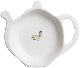 Sophie Allport - Hare Tea Bag Tidy, Fine Bone China, Gift Box, Dishwasher Safe