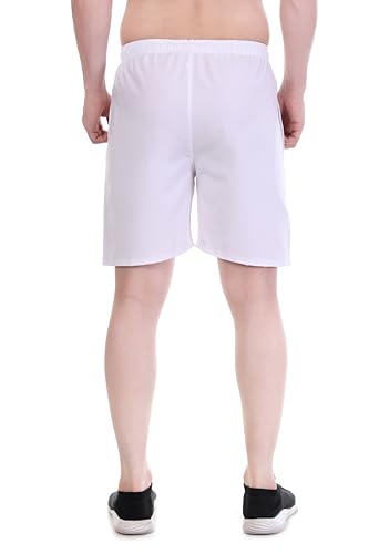 Image of BLUE STAR SHARK Athletic Sports Shorts for Men with Zip Pockets and Elastic Waistband Quick Dry Lightweight Activewear.