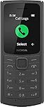 Nokia 110, 1.8 Inch S30+ Feature Phone with 4G VoLTE Connectivity, Up to 32GB External Memory, 1020mAh Removable Battery, Camera, FM Radio (Wired and Wireless Dual Mode) - Black