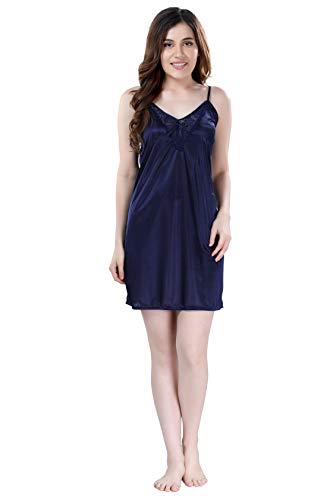 AV2 Women's Satin Solid Knee Length Nighty - Image 4
