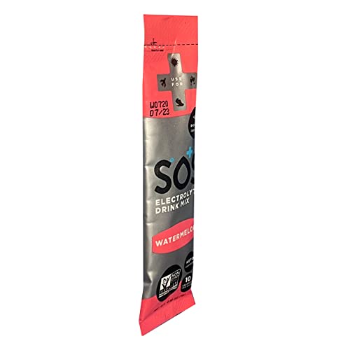 Sos Electrolyte Drink Mix, 5 Gram (Watermelon) - 10 Pack #TOP5