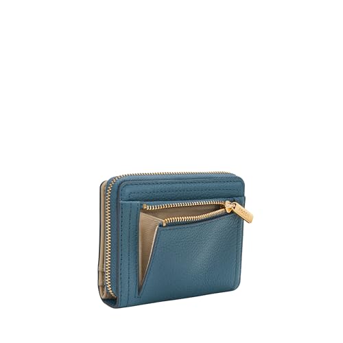 Image of Fossil Leather Women Logan Blue Wallet SL7923106