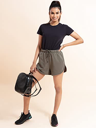 Image of NYKD Solid Cotton Shorts for Women with Pocket | Casual, Sports, Night Wear - NYK039
