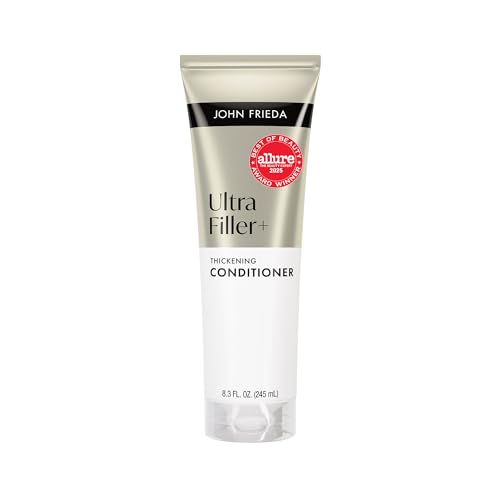 John Frieda ULTRAfiller+ Thickening Conditioner for Fine & Thin Hair Lightweight Volumizing Conditioner with Biotin & Hyaluronic Acid Silicone-Free 8.3 fl oz