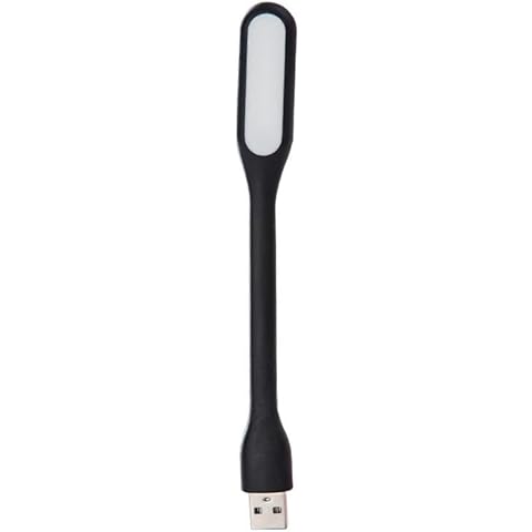 Ziyan USB Lampe LED mini Licht Laptop Computer Notebook Leselampe Silikon Schwanenhals Schwarz Cover