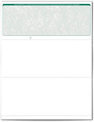 VersaCheck ValueChex Secure Paper Form 1000 - Green Classic - 500 Sheets