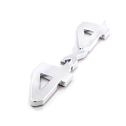 Image of 2Pcs 4x4 Emblems 3D Decal Nameplate Badge Replatement for Grand Cherokee Wrangler Compass Ram 1500 2500 3500 (Silver)