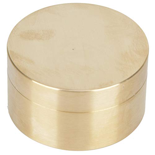 Keenso Mini conteneur de Pilule en Laiton, boîte Ronde en Laiton étanche en Forme de boîte de Rangement de Bijoux en métal, conteneur scellé étanche à la poussière