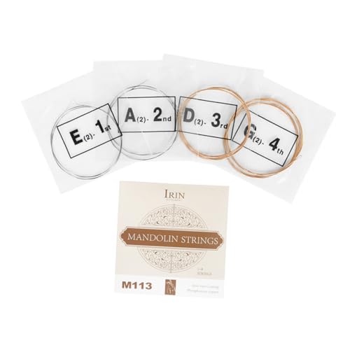 GALPADA 8Pcs Phosphor Copper Mandolin Strings Durable Acoustic Strings for Mandolin Players Easy to Replace for Enhanced Playability