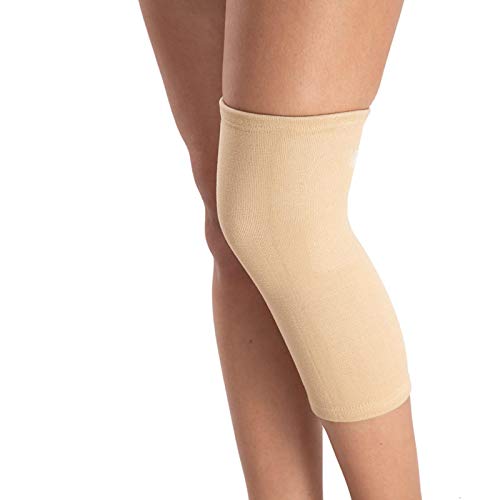 Sheetal TradersSheetal Traders Cotton Stretchable Hinged Knee Cap Support Help In Joint Pain Relief Compressing Muscle & Vein For Men & Women (Cream) (Large)