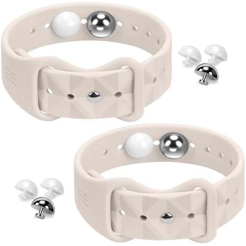 Image of Motion Sickness Bracelets for Travel: Acupressure Anti Nausea Wristband for Morning Sickness - Sea Sickness Wristbands for Car Boat Air - Nausea Bands for Motion Sickness 1 Pair Starlight