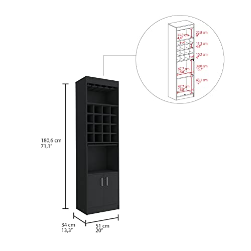 Mueble de almacenamiento con soporte para 16 botellas de vino miniatura 4