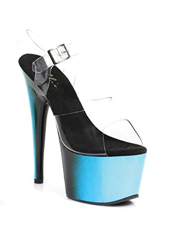 Ellie Shoes Women's Ombre Sandal, Blue, 10