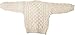 Aran Woollen Mills Child's Irish Wool Lumber Cardigan Sweater (Medium, Natural)