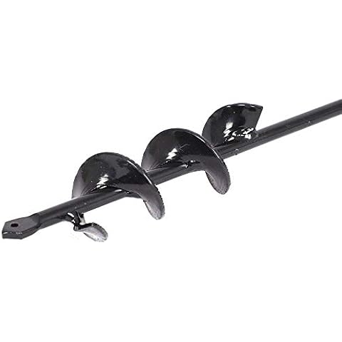 Haomingxing 18 Inch Steel Garden Auger Spiral Drill Bit Planter Garden Auger Hole Digger Drill Bit for Garden Flower Plant Seedlings Bulbs (Dia-40mm,L-450mm) Cover