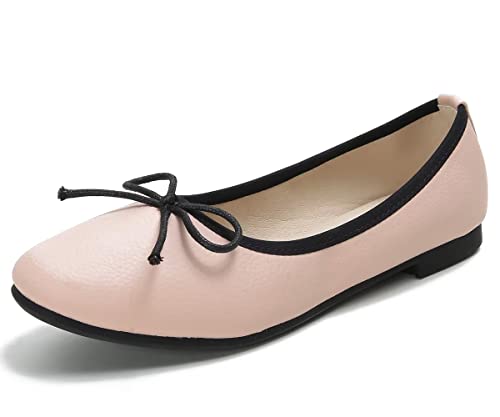 Hee grand Women Square Toe Cute Bow-Knot Ballet Shoes Solid Slip-On Flats Comfort Work Shoes Light Weight Loafers2