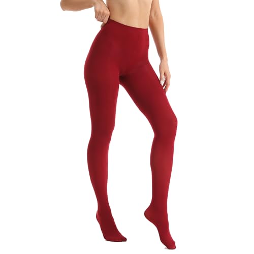 Image of Women's 80 Denier Opaque Tights, Microfiber Run-Resistant, Ultra Soft & Stretchy