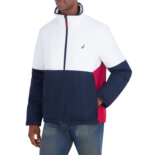 Image of Nautica Men's Lightweight Sailing Jacket - Waterproof & Windproof, Breathable