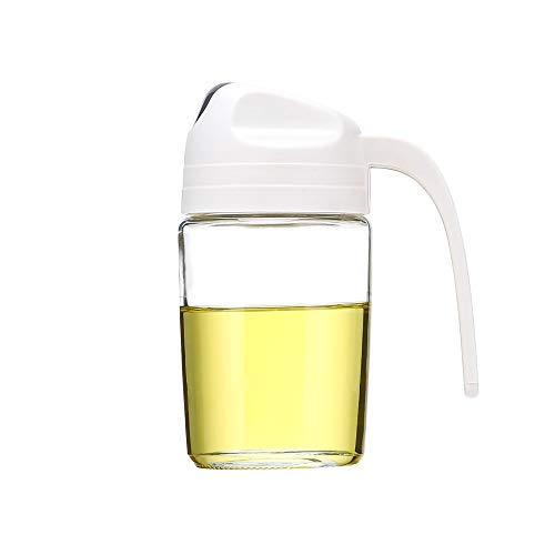Ainaan Oil Bottle Auto Flip Olive Oil Dispenser Bottle,Leakproof Condiment Container,Non-Slip Handle For Kitchen Cooking, 300Ml, Beige #TOP2