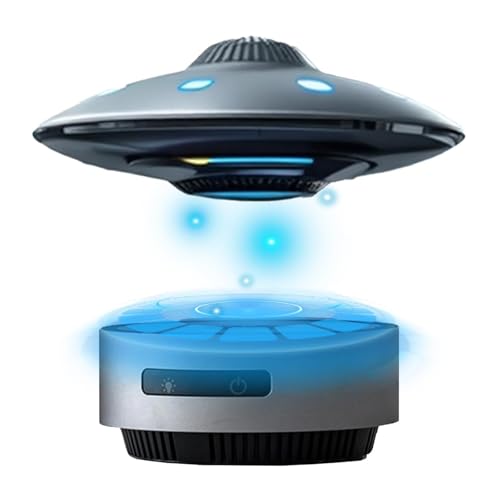 Haut-parleur Bluetooth à lévitation magnétique, haut-parleur OVNI avec lampe LED, joue de la musique et flotte automatiquement dans l'air, Bluetooth 5.0,...
