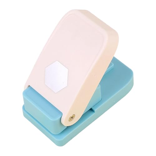 Colaxi Hexagonal Punch Tap Punch for Paper Crafts Hexagonal Cutter Tool Paper Hole Puncher with Lever Press for DIY Crafting/Scrapbooking/Greeting Cards/Photo Albums/Festival Cards Projects