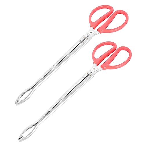 PERSELOSO 2Piezas Pinzas de Basura Inoxidable Herramienta de Recogida de Desechos Alcance Ampliado para Recolección sin Contacto de Durable y Práctica