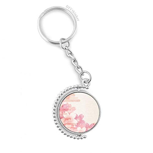 Porte-clé fleur sakura motif japonais rotatif pour organiser vos clés de maison