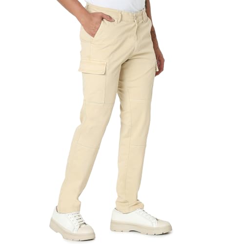 Image of Spykar Men's Regular Cargo Pants