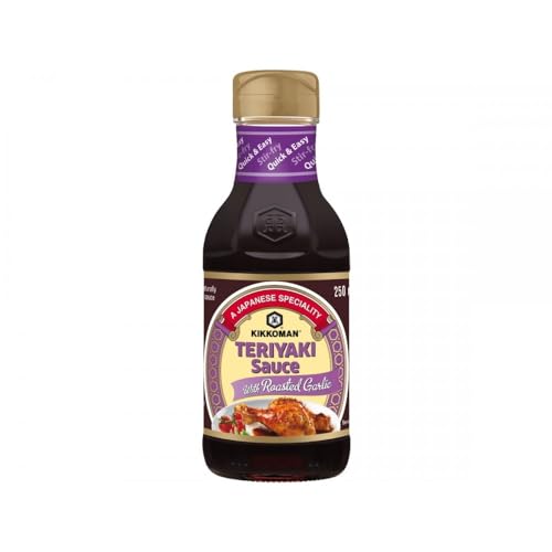 Image of Kikkoman Teriyaki Sauce with Roasted Garlic, 8.45 fl oz ℮ 250 ml