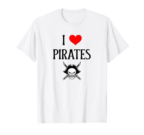 Photo de J'adore Pirates J'adore Pirates Halloween Sailor Pirates Amoureux T-Shirt