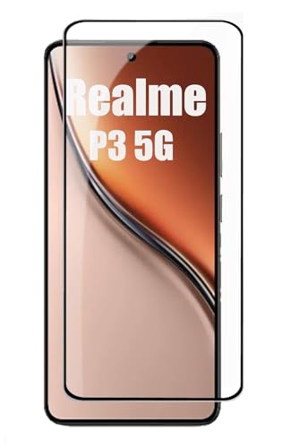 Image of HD Tempered Glass Screen Protector Compatible for Realme P3 5G, Oppo F29 5G with Edge to Edge coverage and Easy Installation kit