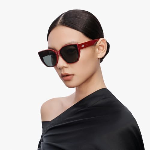 Image of Cat Eye Sunglasses UV400 Trendy Acetate Exclusive Brand of EssilorLuxottica