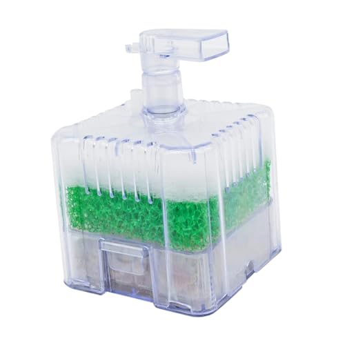 FONDOTIN Eckfilter Für Aquarien Aktivkohlefilter Mit Keramischem Filtermedium Luftbetriebener Innenfilter Für Optimale Wasserqualität Im Fischbecken