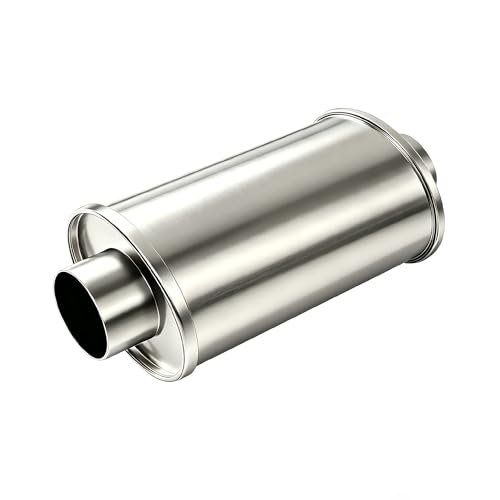 3 Ultra Quiet Resonator Muffler - 304 Stainless Steel 3 Inlet/3 Outlet 13.8 Overall Length