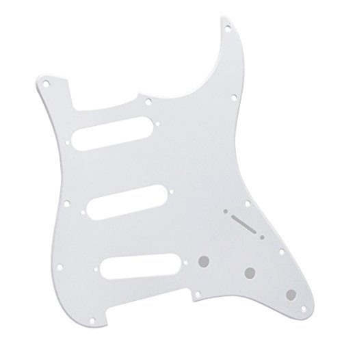 Fleor SSS Pickguard avec 52 mm (3 Pièces) Pickup couvertures/2t1 V Bouton de commande/Conseils pour Stratocaster Guitare de remplacement 1ply, white - Les Beatles, Paul McCartney, John Lennon, RIngo Starr, George Harrison Fleor SSS Pickguard avec 52 mm (3 Pièces) Pickup couvertures/2t1 V Bouton de commande/Conseils pour Stratocaster Guitare de remplacement 1ply, white – Image 4