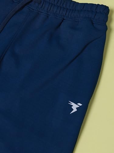 Image of TECHNOSPORT Men Mid Rise Solid Regular Fit Track Pant with Technodry, Antimicrobail for Gym, Workout, Sports and Regular Use