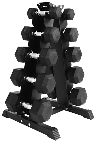 BalanceFrom Hex 150lb Set with Rack