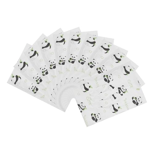 CLISPEED 10個 使い捨て防水便座カバー 可愛いパンダ柄 ホテル 旅行 公共トイレ向け 衛生的で快適なトイレマット 携帯便利